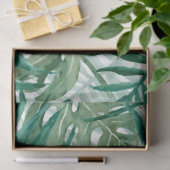 Papier Mousseline Gros palmier vert et Plantes tropicaux de Monstera (Cadeau)