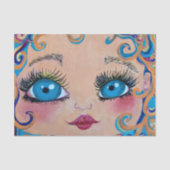 Papier Mousseline gros yeux bleus (Recto)