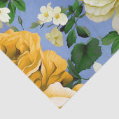 Papier Mousseline Grosse Fleur de rose jaune rétro (Détail)