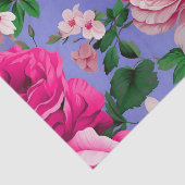 Papier Mousseline Grosse Fleur rose rétro (Détail)