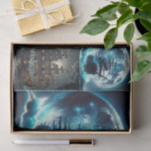 Papier Mousseline Grosse Lune de bateau pirate hantée (Cadeau)