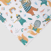 Papier Mousseline Groupe d'animaux colorés (Détail)