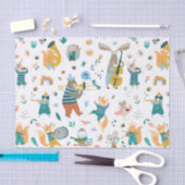 Papier Mousseline Groupe d'animaux colorés (Artisanat)