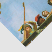 Papier Mousseline Groupe musical sur Balcon Art Art Néerlandais Pein (Détail)