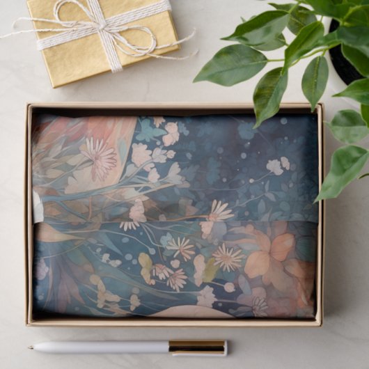 Papier Mousseline Grue élégante (Cadeau)