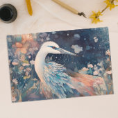 Papier Mousseline Grue élégante