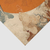 Papier Mousseline Grues de découpage Arbre asiatique de pin avec sol (Détail)