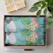 Papier Mousseline Grues japonaises (Cadeau)