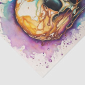 Papier Mousseline Grunge aquarelle Graffiti Skull Decoupage (Détail)