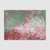 Papier Mousseline Grunge de Noël | Arbre XMas vert et blanc rouge (Recto)