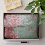 Papier Mousseline Grunge de Noël | Arbre XMas vert et blanc rouge (Cadeau)