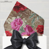 Papier Mousseline Grunge écorce bois Oeuvre rustique Peonies Découpa