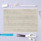 Papier Mousseline Grunge rayé Livre vert et ivoire (Artisanat)