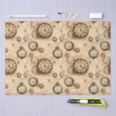 Papier Mousseline Grunge Rustic Steampunk Horloge (6) (Artisanat)