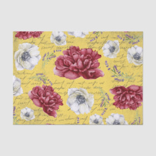 Papier Mousseline Grunge rustique coloré peintures jaunes bordeaux