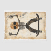 Papier Mousseline Grungy Edgy Skateboard Skeleton AJ9 Decoupage (Recto)