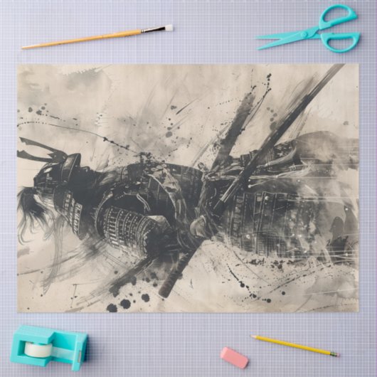 Papier Mousseline Guerrier samouraï (Artisanat)