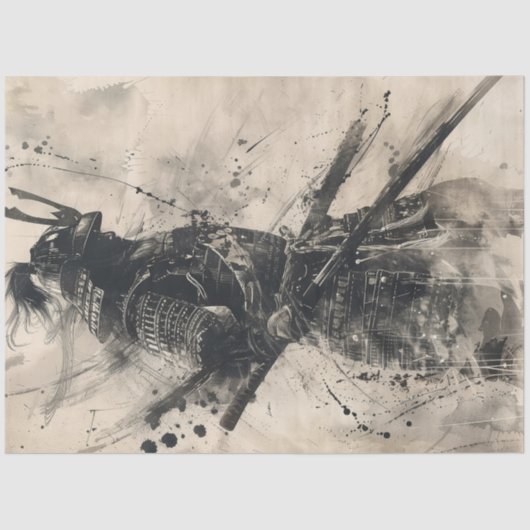 Papier Mousseline Guerrier samouraï (Recto)