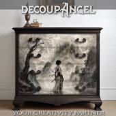 Papier Mousseline Guerrière de l'Asie antique - découpage -