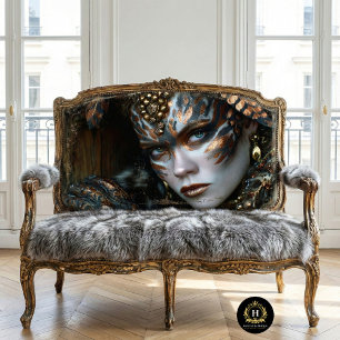 Papier Mousseline Guerrière Sauvage Or Tribale Reine Léopard Découpa