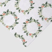 Papier Mousseline Guirlande de Noël de houx et de lierre (Détail)