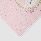 Papier Mousseline Guirlande florale et coeurs d'ours mignon (Détail)