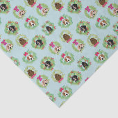 Papier Mousseline Guirlandes de Coonhound (Détail)