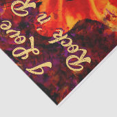 Papier Mousseline Guitare électrique Red Black Rock n Roll Decoupage (Détail)