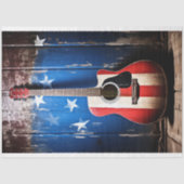 Papier Mousseline Guitare patriotique 5 papier découpage (Recto)