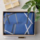 Papier Mousseline Guitare rayée cool bleu gris blanc noir (Cadeau)