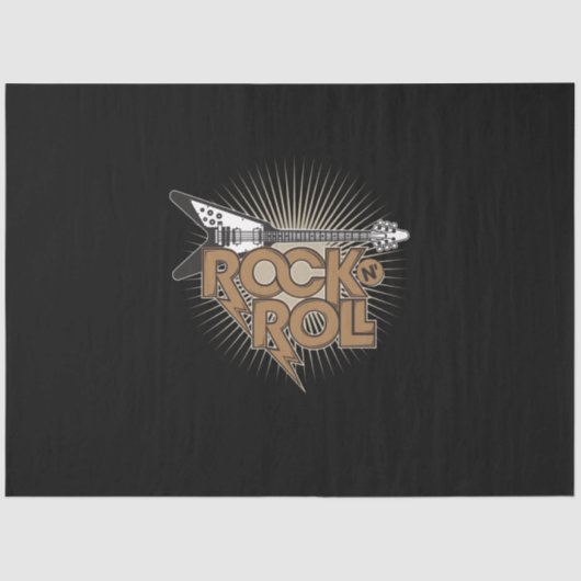 Papier Mousseline guitare rock n roll (Recto)