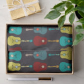 Papier Mousseline Guitares acoustiques de musique géniale de mod (Cadeau)