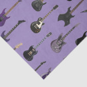 Papier Mousseline 💜 guitares électriques violettes (Détail)