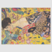 Papier Mousseline Gustav Klimt - Dame avec ventilateur (Recto)