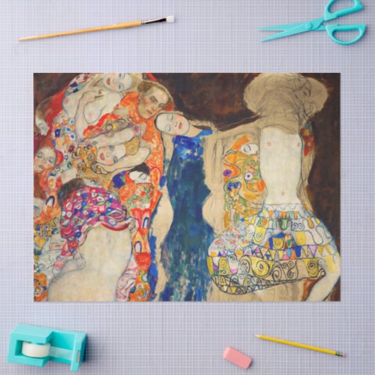 Papier Mousseline Gustav Klimt - La mariée (inachevée) (Artisanat)