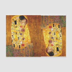 Papier Mousseline Gustav Klimt, Le Baiser, Papier Tissu