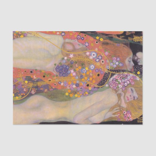 Papier Mousseline Gustav Klimt - Serpents d'eau II (Recto)