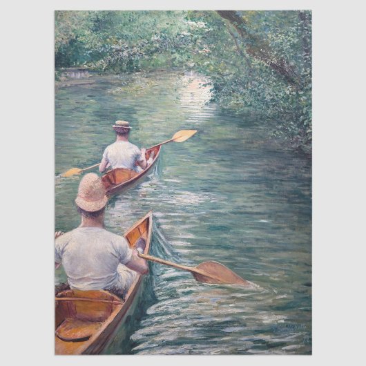 Papier Mousseline Gustave Caillebotte - Canoës sur l'Yerres