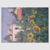 Papier Mousseline Gustave Caillebotte - Fleurs de soleil, Jardin (Recto)