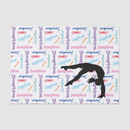 Papier Mousseline Gymnastique Danse Chevaucher son nom & Sport parto (Recto)