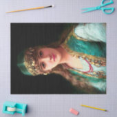 Papier Mousseline Gypsy woman victorian elegant boho bellydancer (Artisanat)