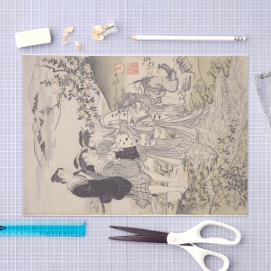 Papier Mousseline Hagi Tamagawa par Kubo Shunman (Artisanat)