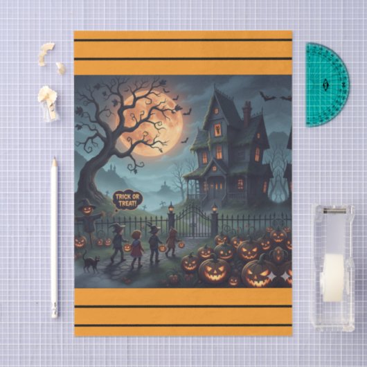Papier Mousseline Halloween (Artisanat)