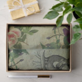 Papier Mousseline Halloween Anatomie Déplaisante et Fleurs roses Eph (Cadeau)