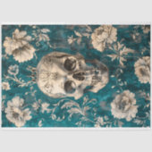 Papier Mousseline Halloween antique squelette gothique découpage crâ (Recto)