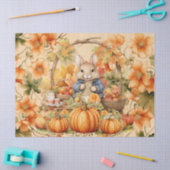 Papier Mousseline Halloween Aquarelle Bunny & Citrouille Découpage (Artisanat)