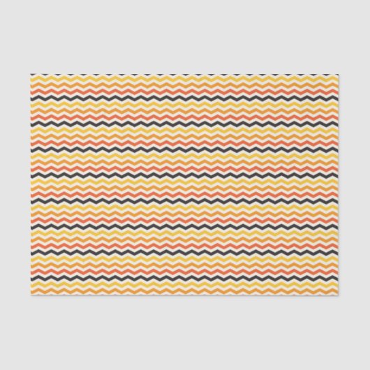 Papier Mousseline Halloween Automne Chevron Automne Couleurs (Recto)