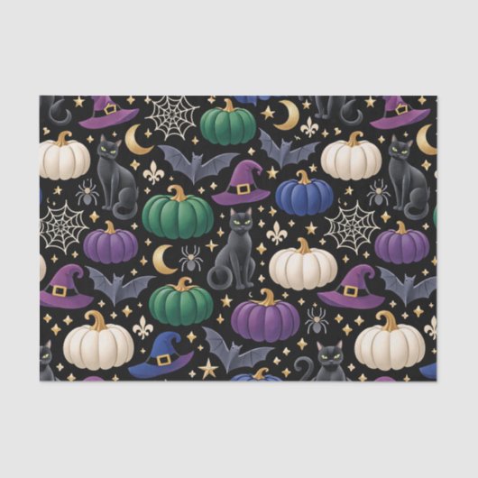 Papier Mousseline Halloween Black Cat Luxury (Recto)