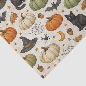 Papier Mousseline Halloween Black Cat Pumpkins (Détail)