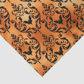 Papier Mousseline Halloween Brocade Spider Motif Cuivre noir (Détail)